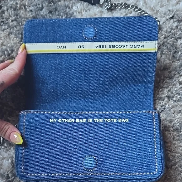 Marc Jacobs Denim Mini Crossbody with White Logo - Picture 2 of 8